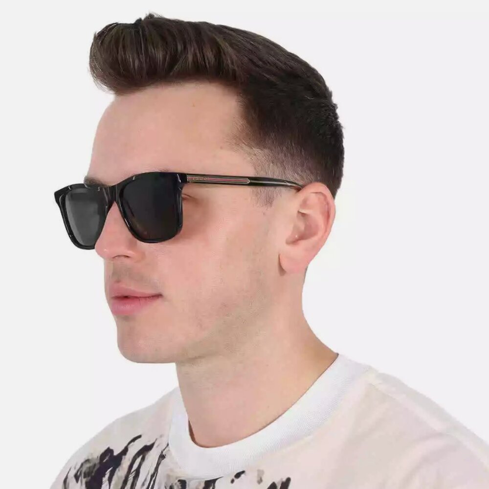 NEW Gucci Polarized Grey Square Men's Sunglasses - Picture 4 of 4